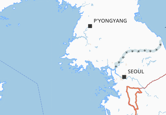 Kaart Plattegrond Hwanghae-Namdo