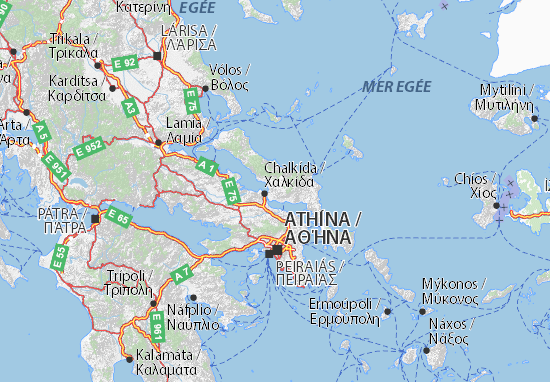 Kaart Plattegrond Evia