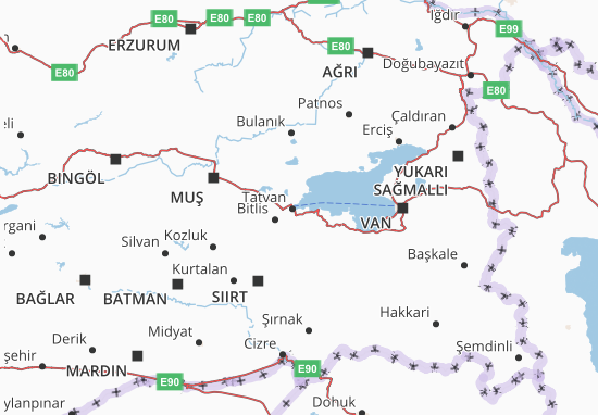 Kaart Plattegrond Bitlis