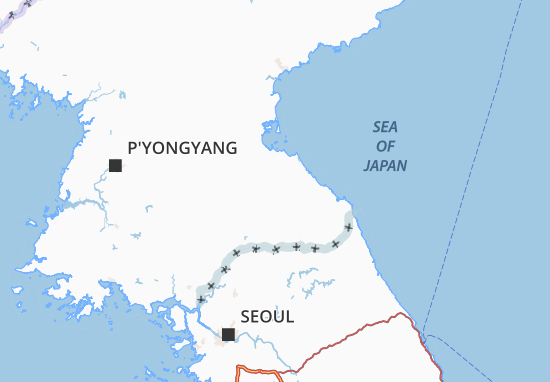 Kaart Plattegrond Kangwon-Do