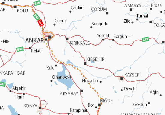 Mapa Kırşehir