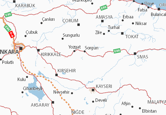 Mapa Yozgat