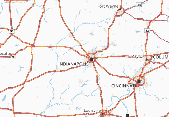 Kaart Plattegrond Indiana