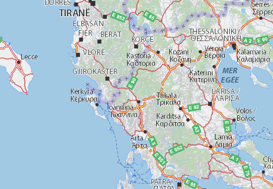 Karte Stadtplan Ioannina