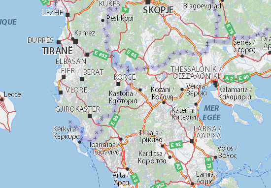 Mapa Kastoria