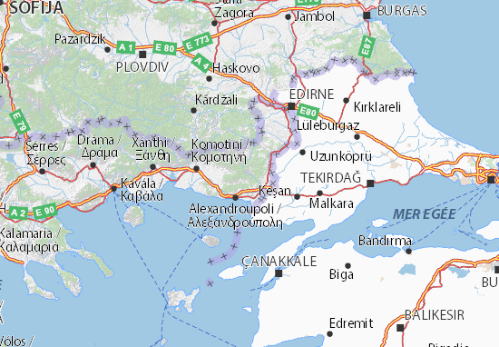 Evros Map