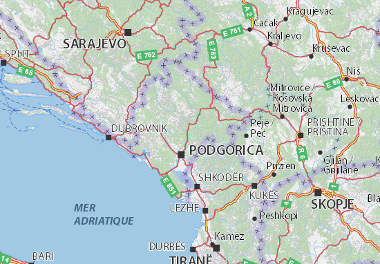 Carte-Plan Crna Gora
