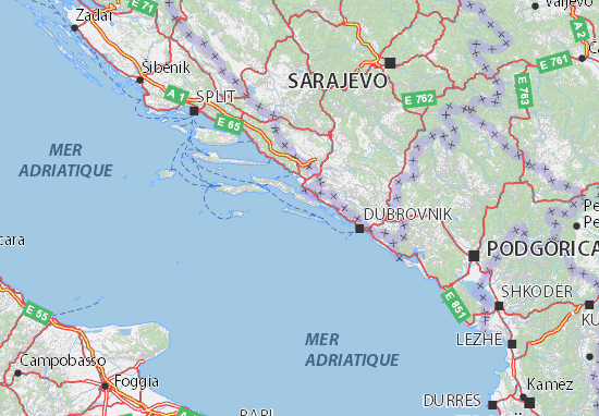 Dubrovačko-neretvanska županija Map
