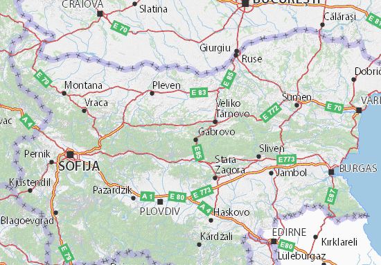 Kaart Plattegrond Gabrovo