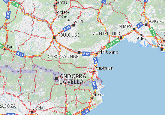 Kaart Plattegrond Aude