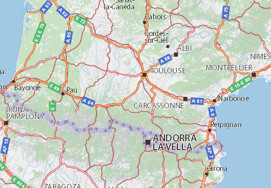 Karte Stadtplan Haute-Garonne