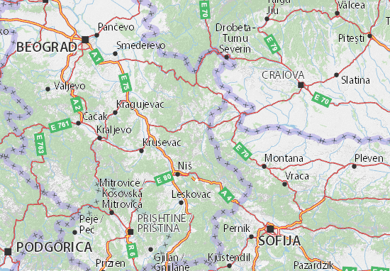 Karte Stadtplan Zaječarski okrug