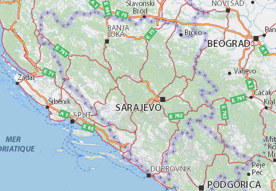 Kaart Plattegrond Republika Srpska