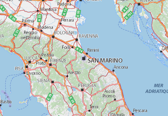 Karte Stadtplan San Marino
