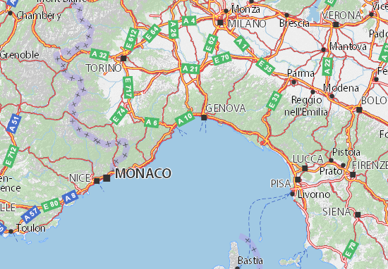 Mapa Liguria