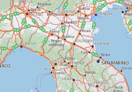 Karte Stadtplan Emilia-Romagna
