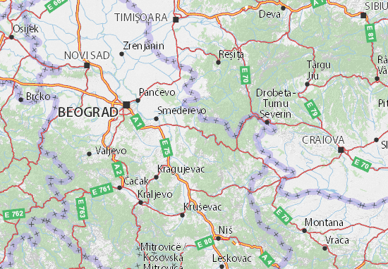 Braničevski okrug Map