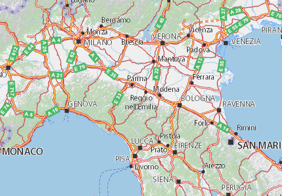Karte Stadtplan Reggio nell&#x27;Emilia