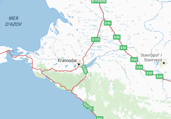 Carte-Plan Krasnodarskij kraj