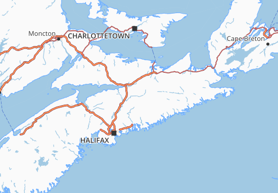 Mapa Nova Scotia