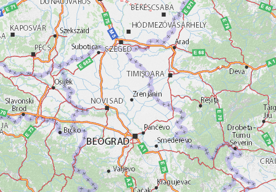 Karte Stadtplan Srednjebanatski okrug
