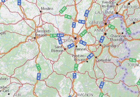 Mapas-Planos Auvergne-Rhône-Alpes