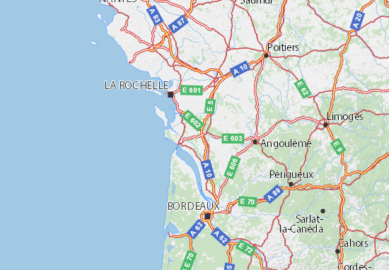Kaart Plattegrond Charente-Maritime
