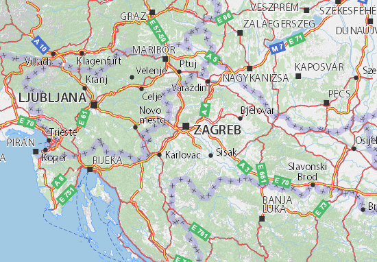 Carte-Plan Zagrebačka županija