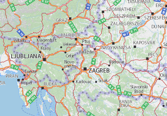 Kaart Plattegrond Krapinsko-zagorska županija