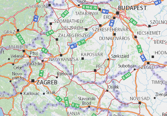 Karte Stadtplan Kaposvár