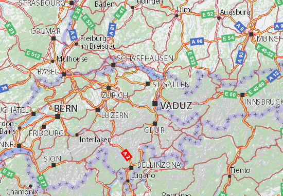 Kaart Plattegrond Sankt Gallen