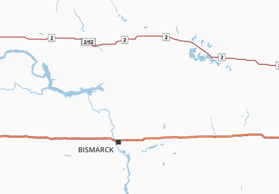 Mapa North Dakota