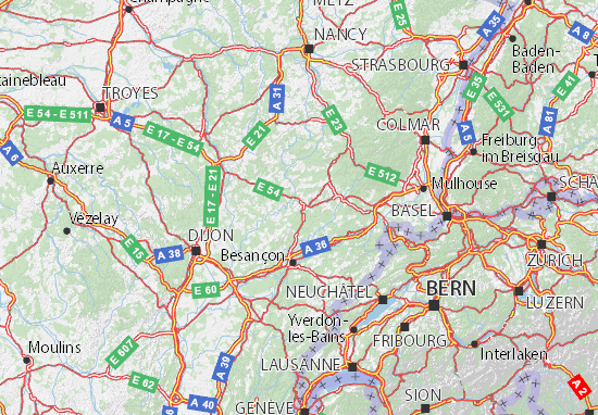 Mapas-Planos Haute-Saône