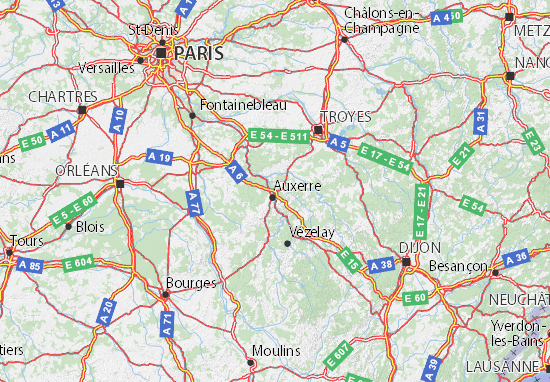Carte-Plan Yonne