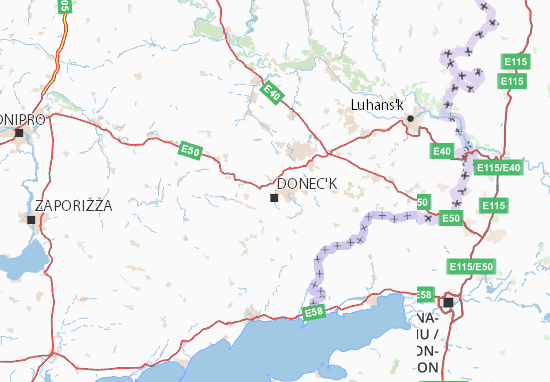 Donets&#x27;ka oblast Map
