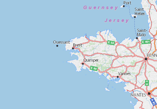 Mapa Finistère