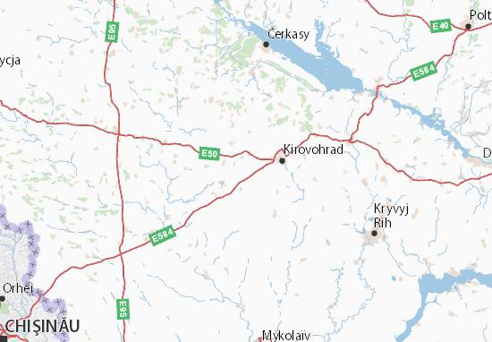 Carte-Plan Kirovohrads&#x27;ka oblast