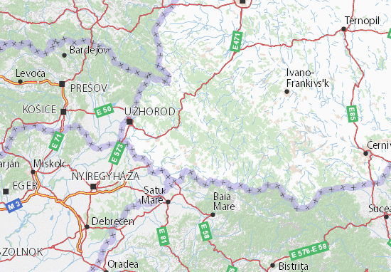 Zakarpats&#x27;ka oblast Map