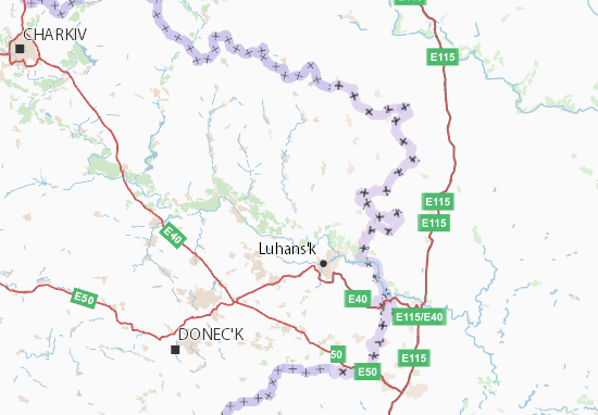 Mappe-Piantine Luhans&#x27;ka oblast
