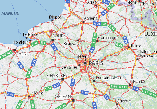 Mapa Val-d&#x27;Oise