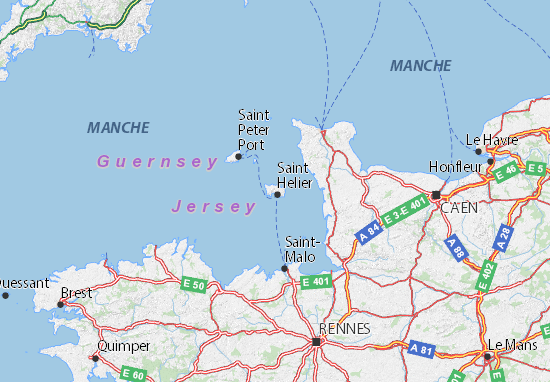 Karte Stadtplan Jersey