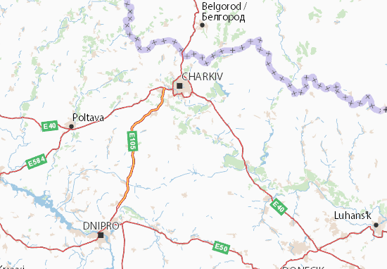 Kharkivs&#x27;ka oblast Map