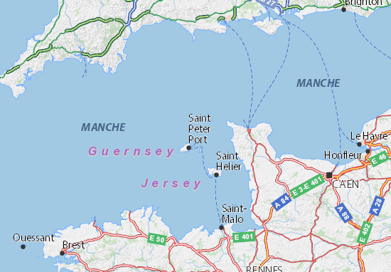 Kaart Plattegrond Guernsey