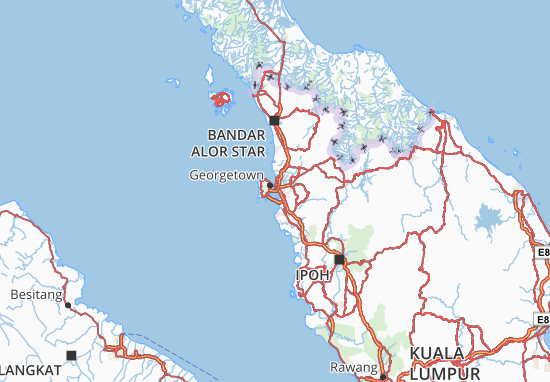 Karte Stadtplan Pulau Pinang