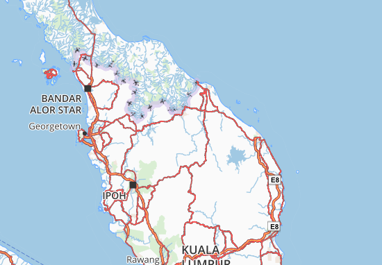 Kaart Plattegrond Kelantan