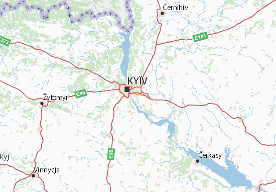 Kyivs&#x27;ka oblast Map