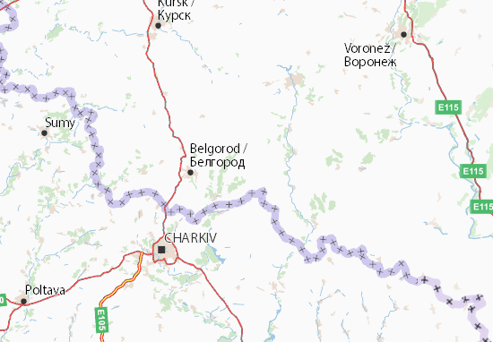 Carte-Plan Belgorodskaja oblast&#x27;