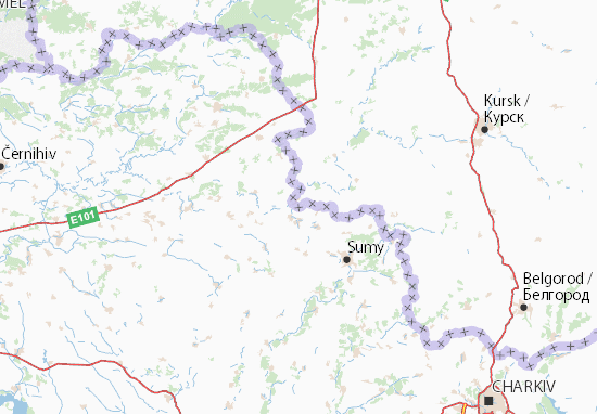 Karte Stadtplan Sums&#x27;ka oblast