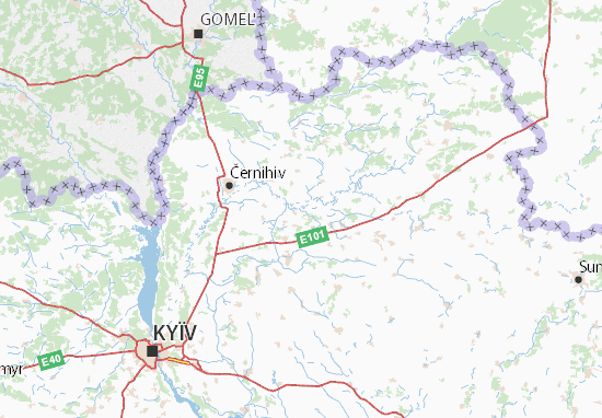 Carte-Plan Chernihivs&#x27;ka oblast