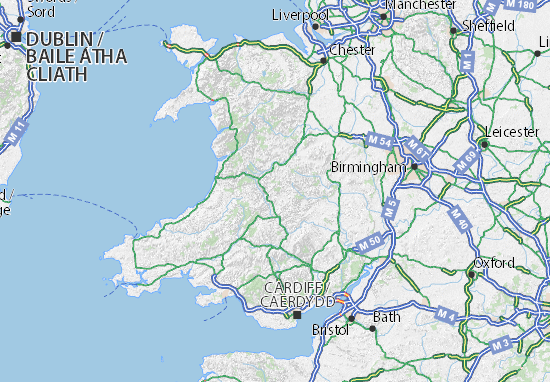 Karte Stadtplan Powys